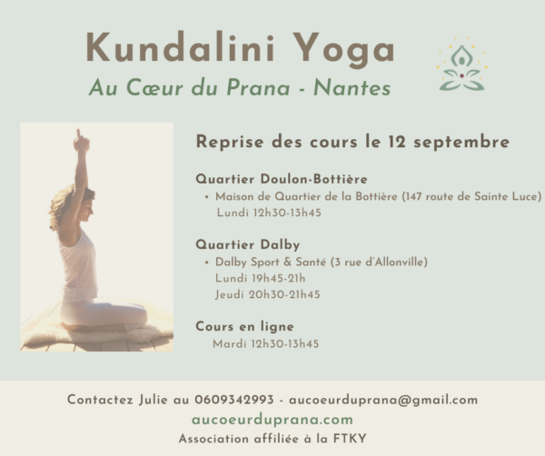 Au Coeur du Prana - Kundalini Yoga - Cours - Horaires